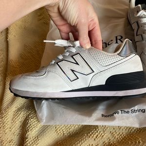 New Balance white sneakers